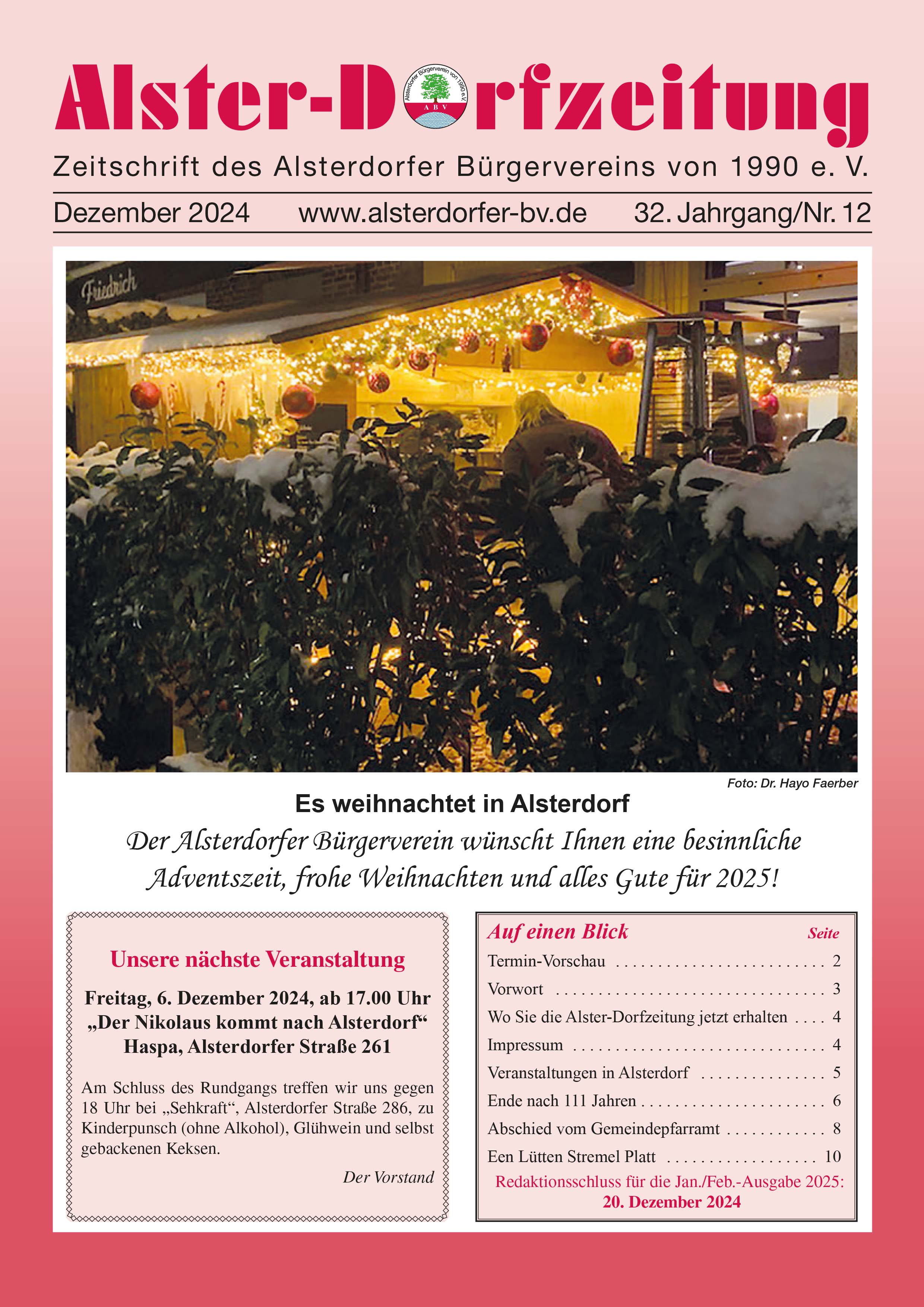 Alster Dorfzeitung 201912titel